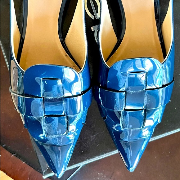 M. Gemi Navy Patent Leather Flats - Picture 3 of 6